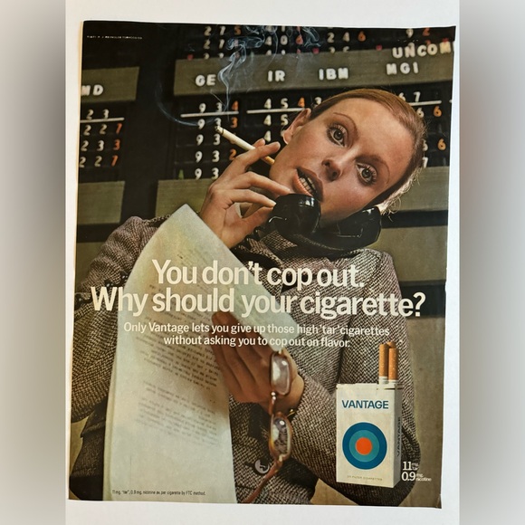 5/$20 Vantage Vintage advertisement 1971 - Picture 1 of 1